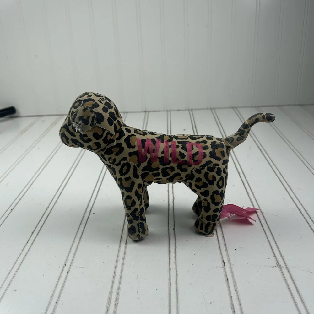 Victoria Secret Y2K Vintage Leopard Print 'WILD' Plush Dog Stuffed Animal